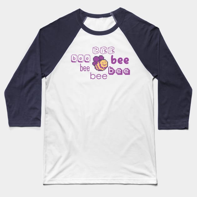 bee bee bee [sweet] Baseball T-Shirt by deadbeatprince typography